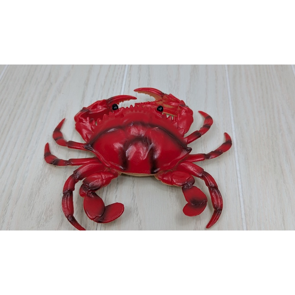 Hui Zhou‎ Fun Stuff Crab Toy Figure Red Nautical Marine Life Animal Decor - Picture 6 of 7